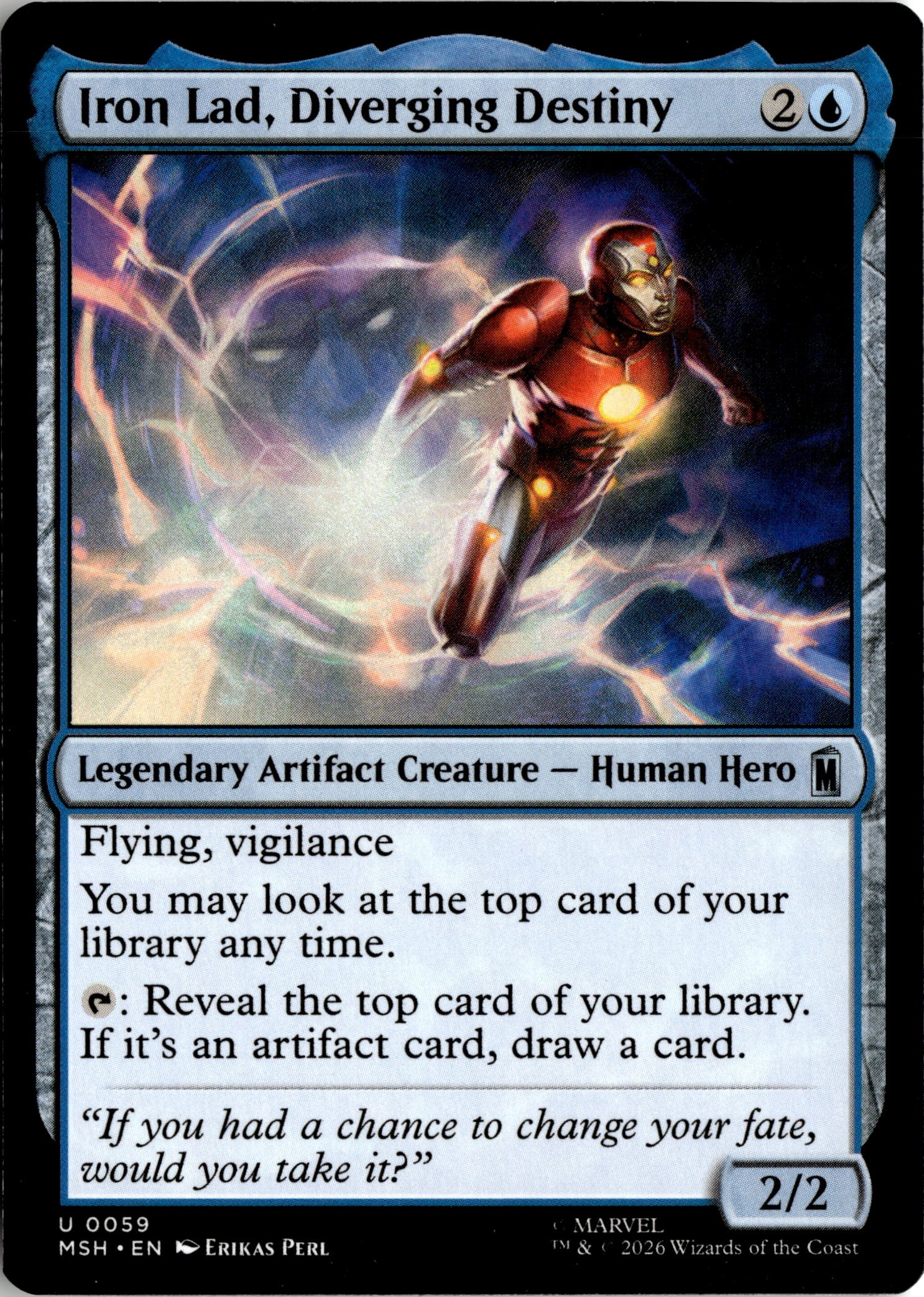 2026 Mtg Msh En Iron Lad, Diverging Destiny graded slab
