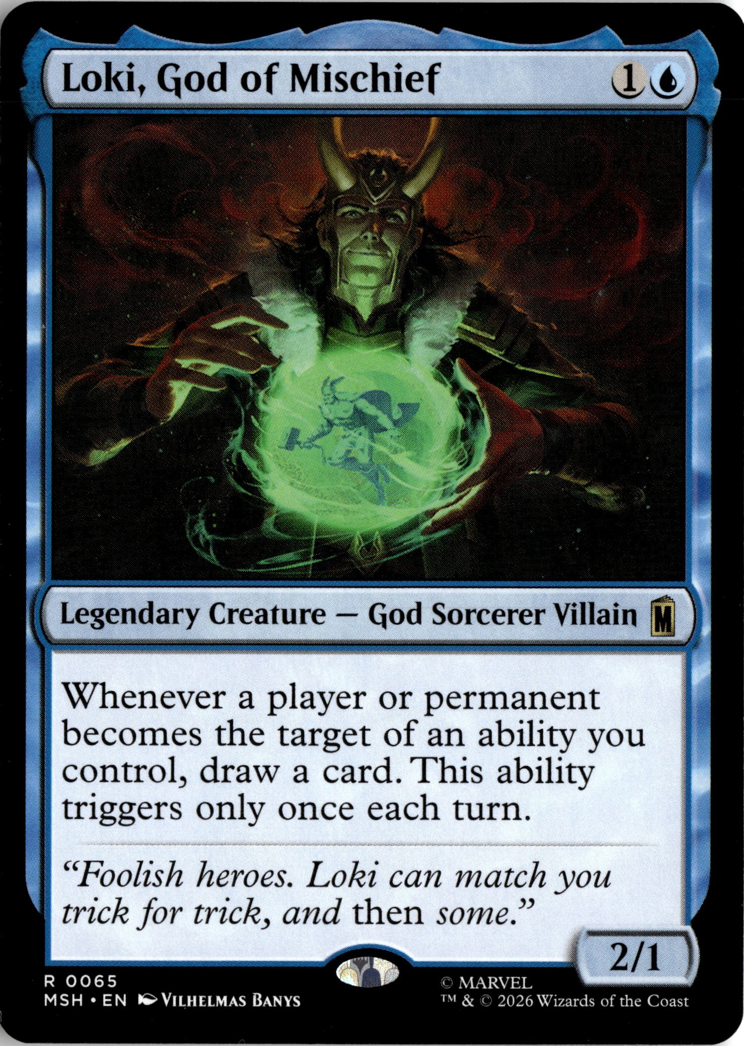 2026 Mtg Msh En Loki, God Of Mischief graded slab