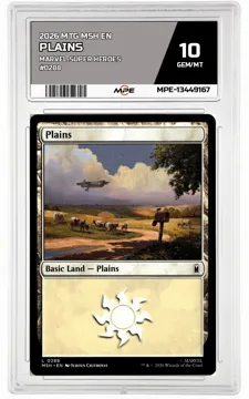 2026 MTG MSH EN Marvel Super Heroes #0288 PLAINS MPE 10 GEM/MT — graded card up for auction