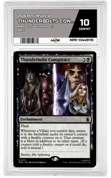 2026 MTG MSH EN Marvel Super Heroes #0117 THUNDERBOLTS CONSPIRACY MPE 10 GEM/MT — graded card up for auction