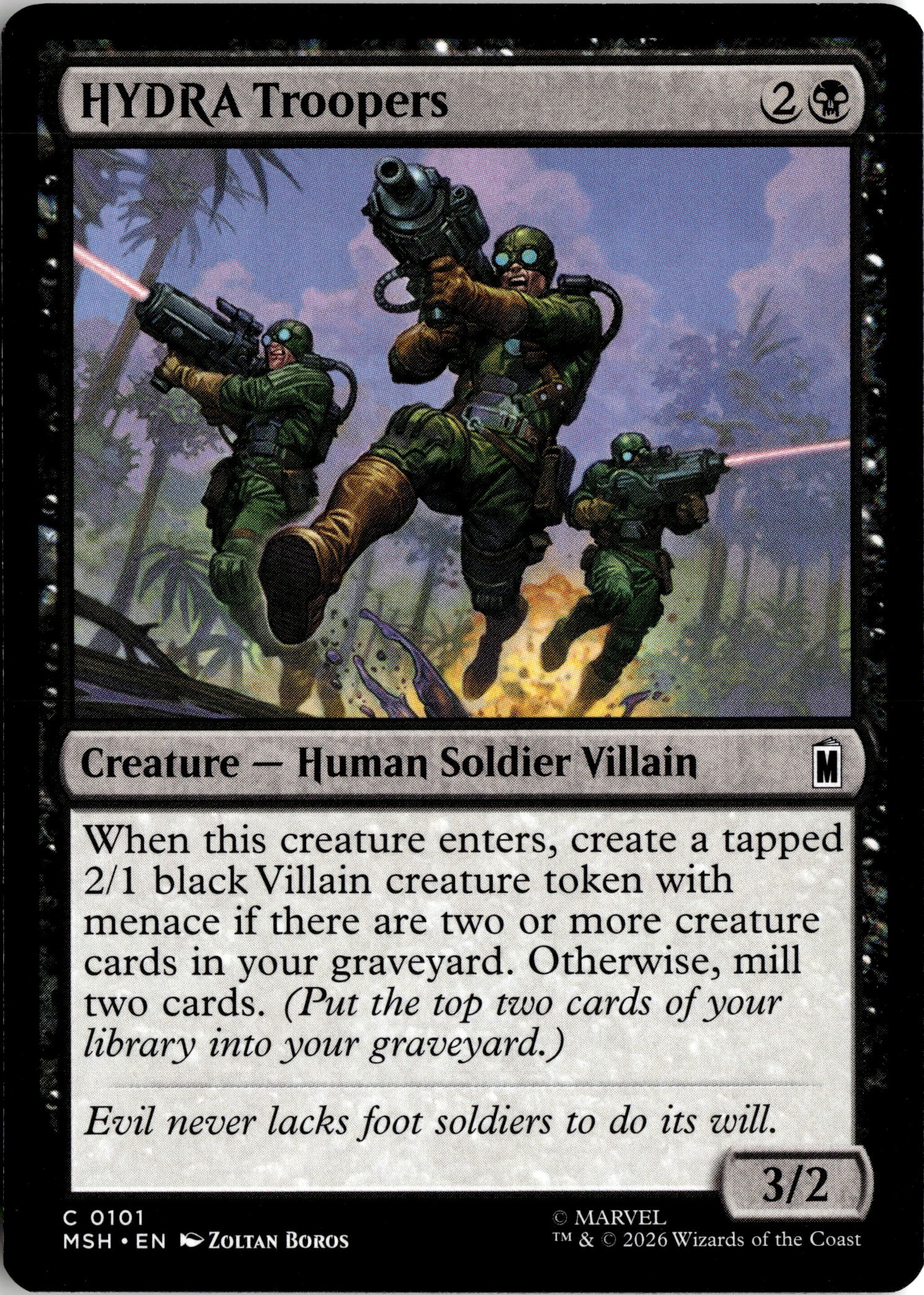Hydra Troopers graded slab
