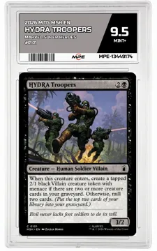 2026 MTG MSH EN Marvel Super Heroes #0101 HYDRA TROOPERS MPE 9.5 MINT+ — graded card up for auction