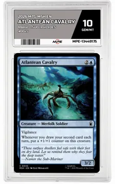 2026 MTG MSH EN Marvel Super Heroes #0045 ATLANTEAN CAVALRY MPE 10 GEM/MT — graded card up for auction