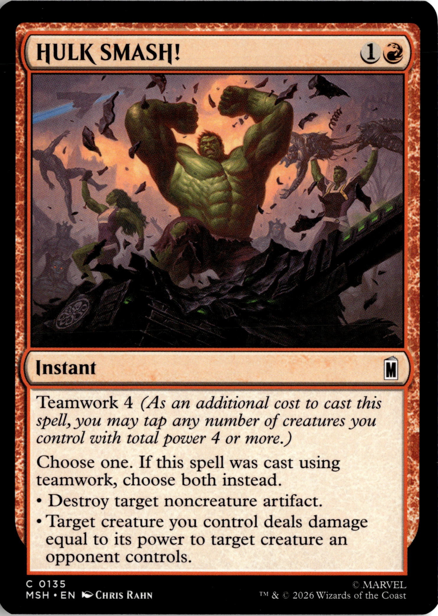 2026 Mtg Msh En Hulk Smash! graded slab