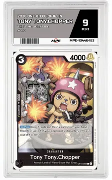 2026 ONE PIECE OP16 EN The Time of Battle #090 TONY TONY.CHOPPER MPE 9 MINT — graded card up for auction