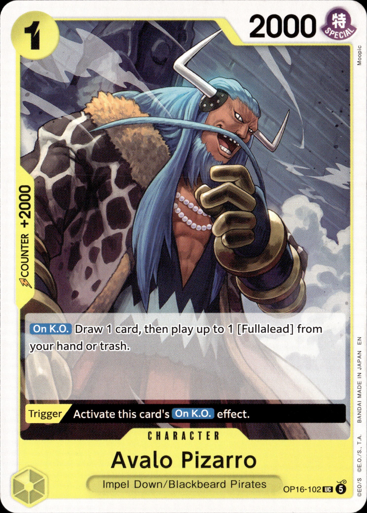 2026 One Piece Op16 En Avalo Pizarro graded slab