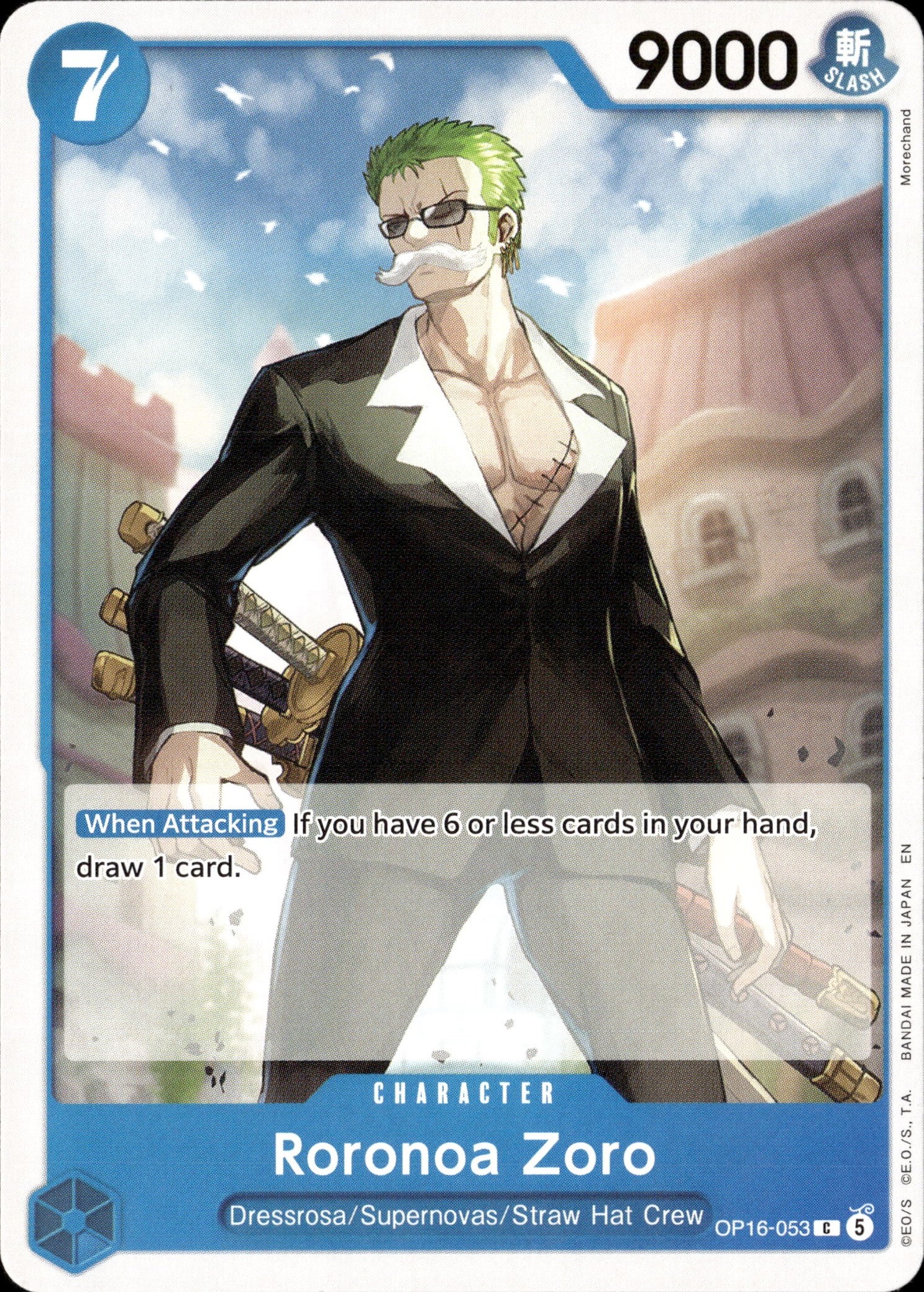 2026 One Piece Op16 En Roronoa Zoro graded slab
