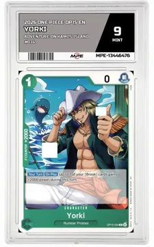 2026 ONE PIECE OP15 EN Adventure on Kami's Island #034 YORKI MPE 9 MINT — graded card up for auction