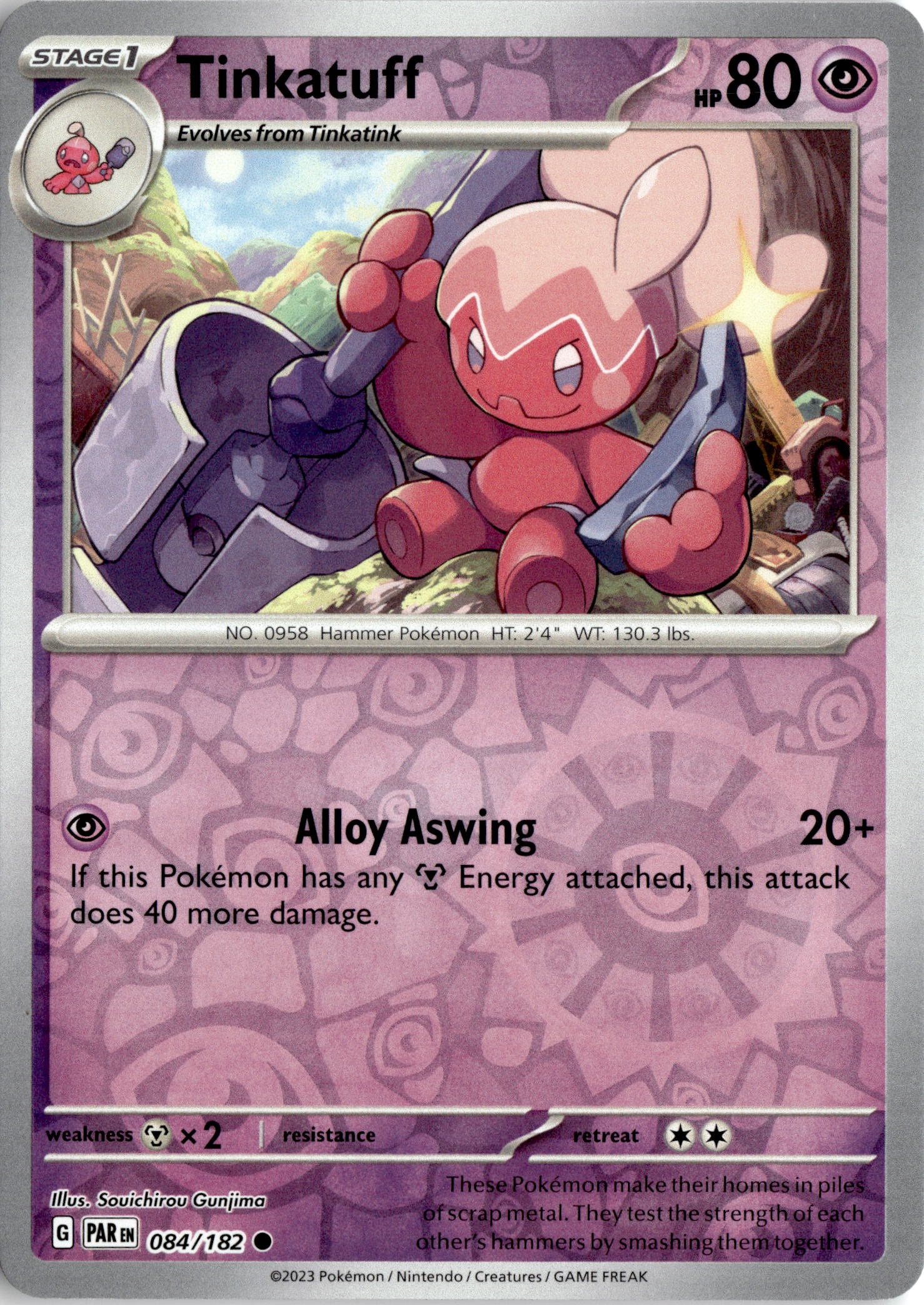 2023 Pokemon Par En Tinkatuff graded slab