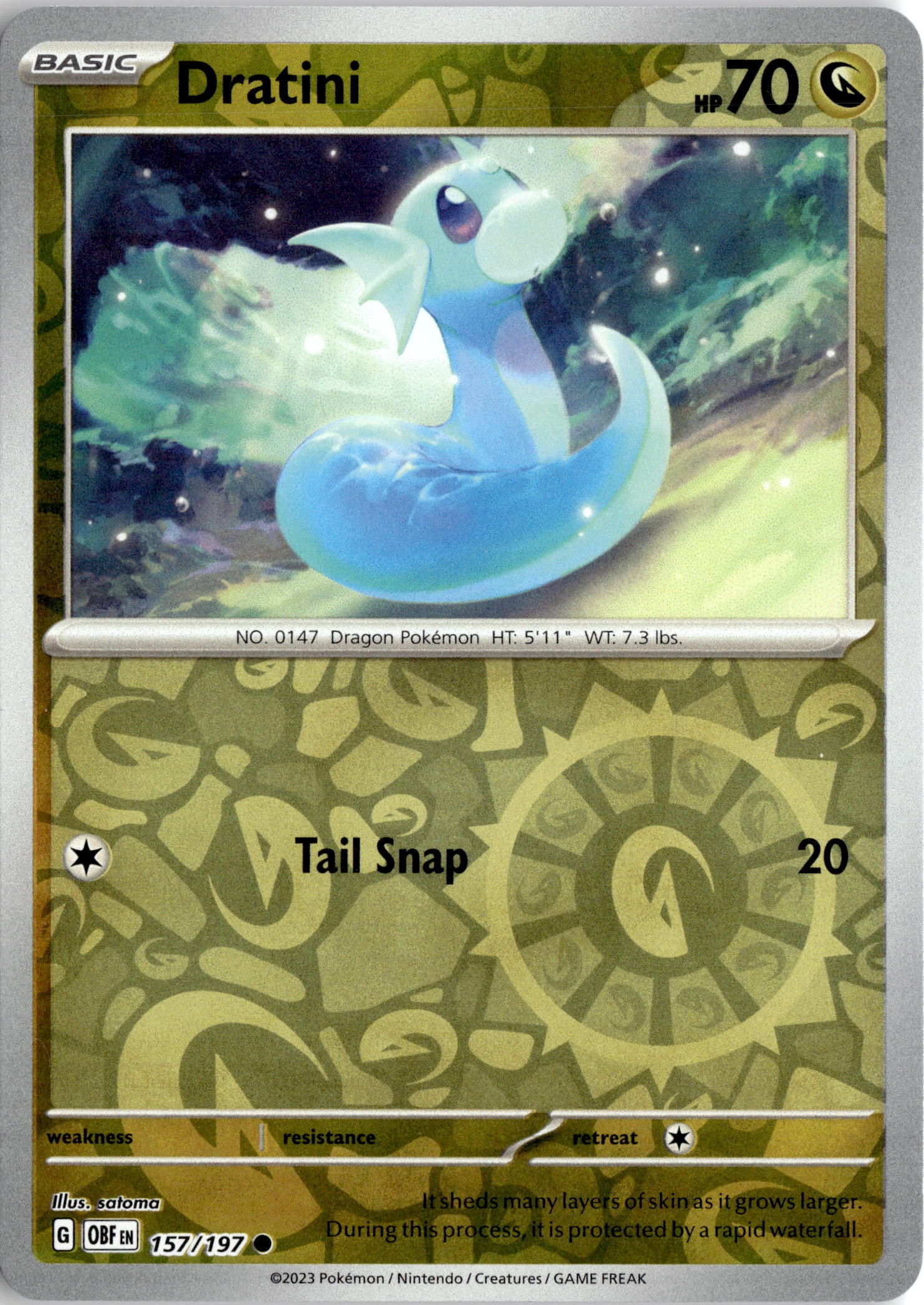 2023 Pokemon Obf En Dratini graded slab