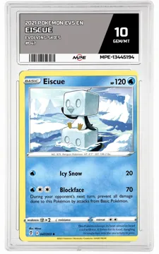 2021 POKEMON EVS EN Evolving Skies #047 EISCUE MPE 10 GEM/MT — graded card up for auction