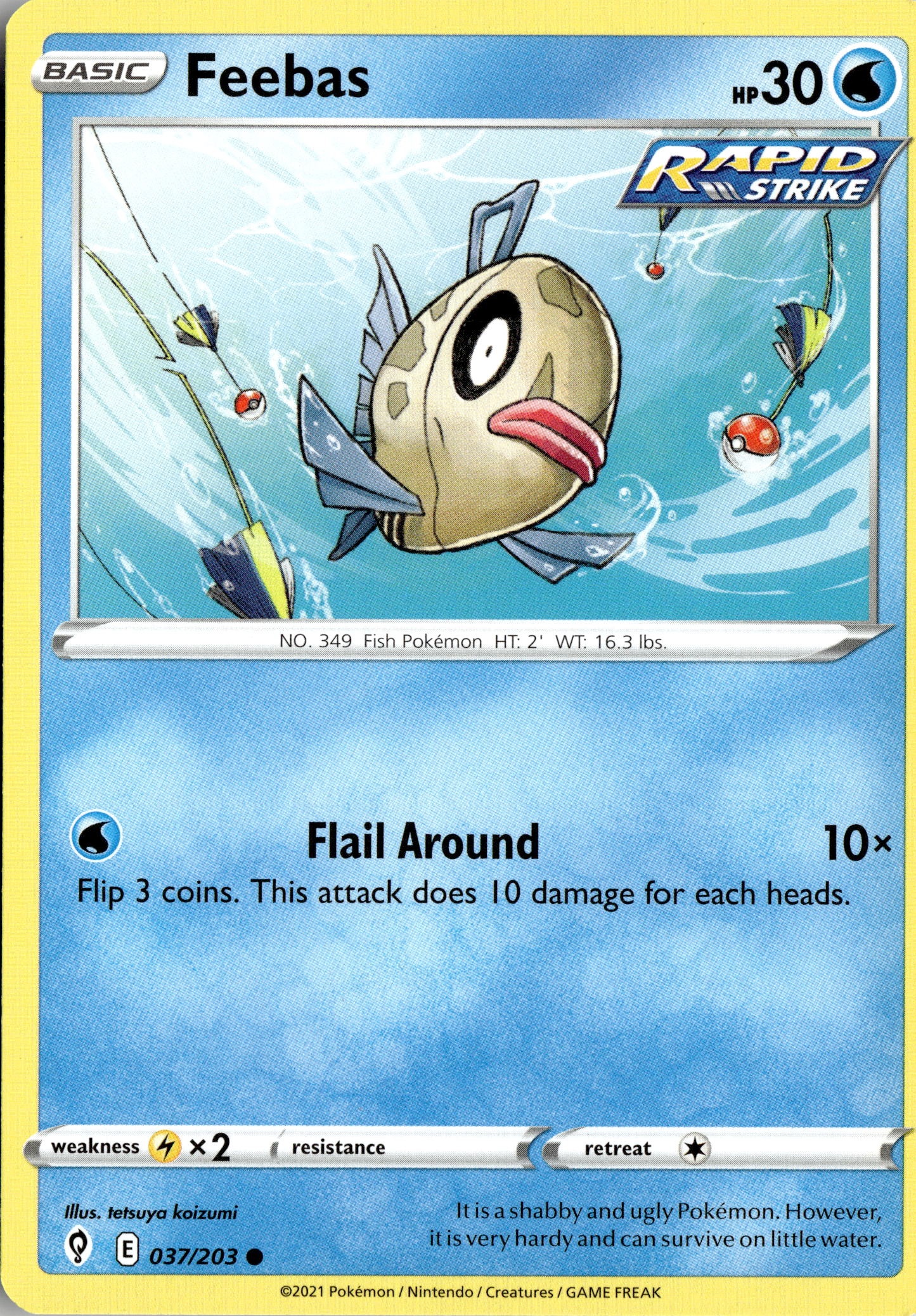 2021 Pokemon Evs En Feebas graded slab