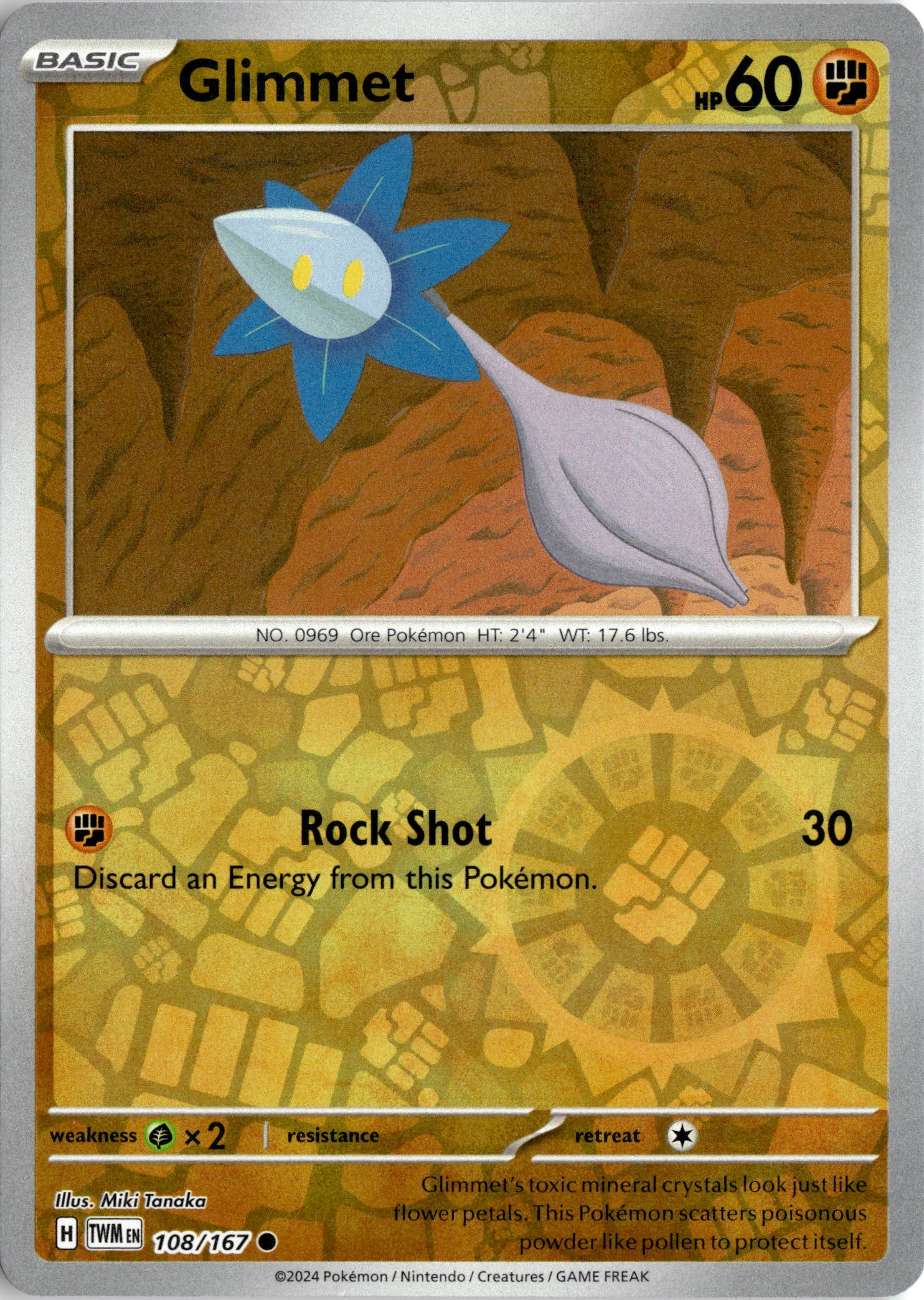 2024 Pokemon Twm En Glimmet graded slab