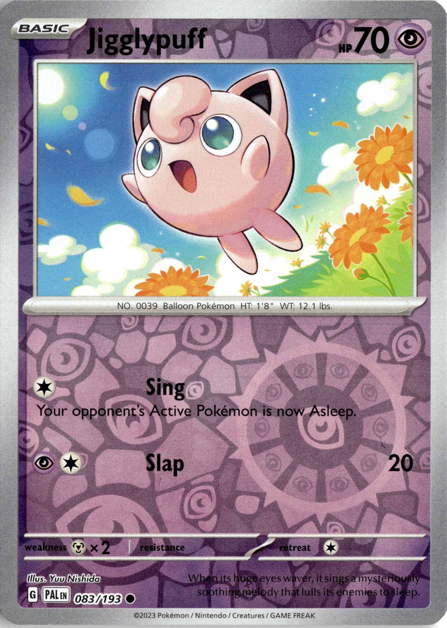 2023 Pokemon Pal En Jigglypuff graded slab