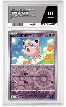2023 POKEMON PAL EN Paldea Evolved-REV HOLO #083 Jigglypuff MPE 10 GEM/MT — graded card up for auction
