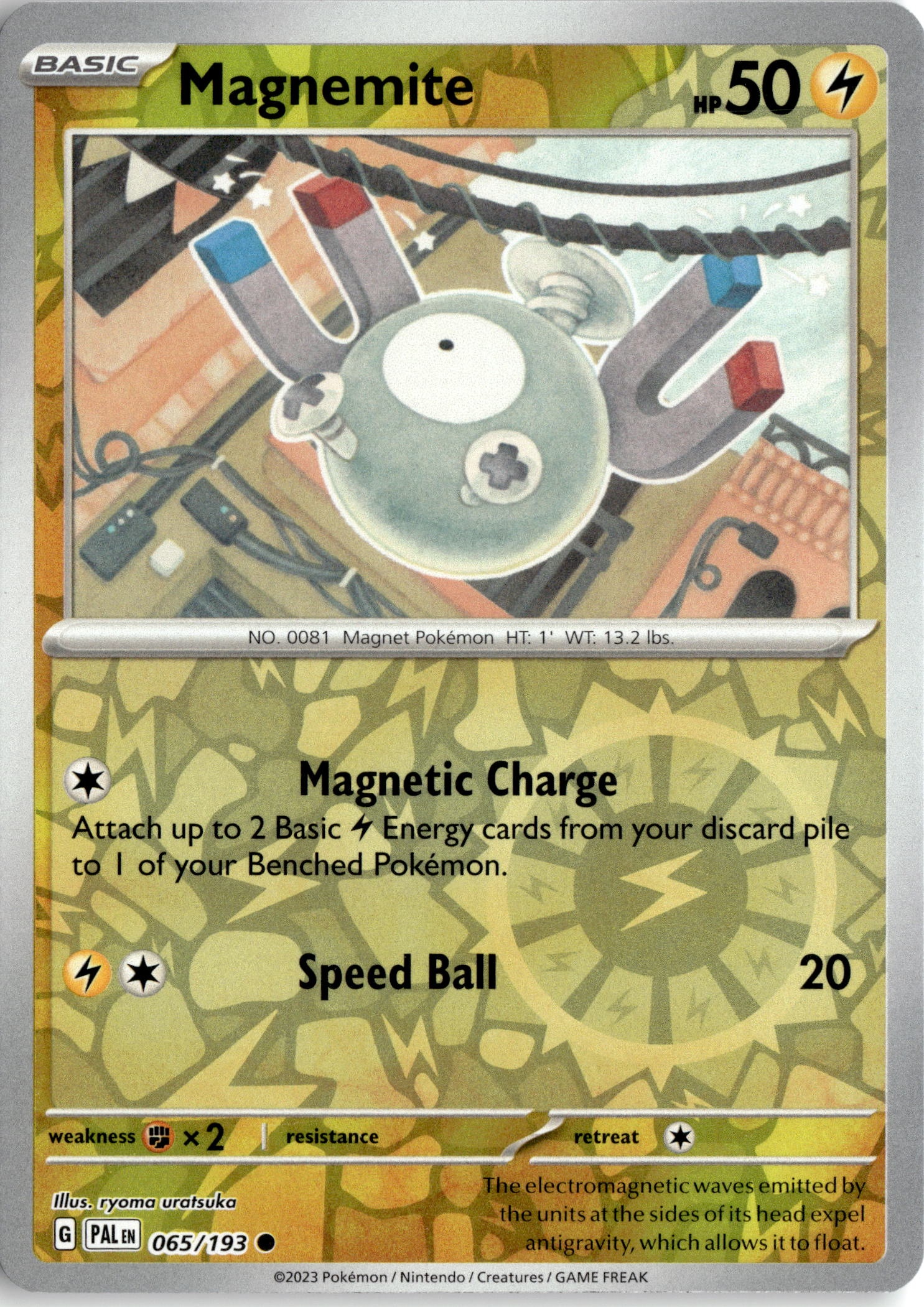 2023 Pokemon Pal En Magnemite graded slab