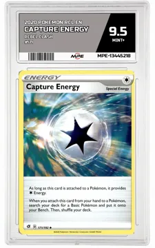 2020 POKEMON RCL EN Rebel Clash #171 Capture Energy MPE 9.5 MINT+ — graded card up for auction