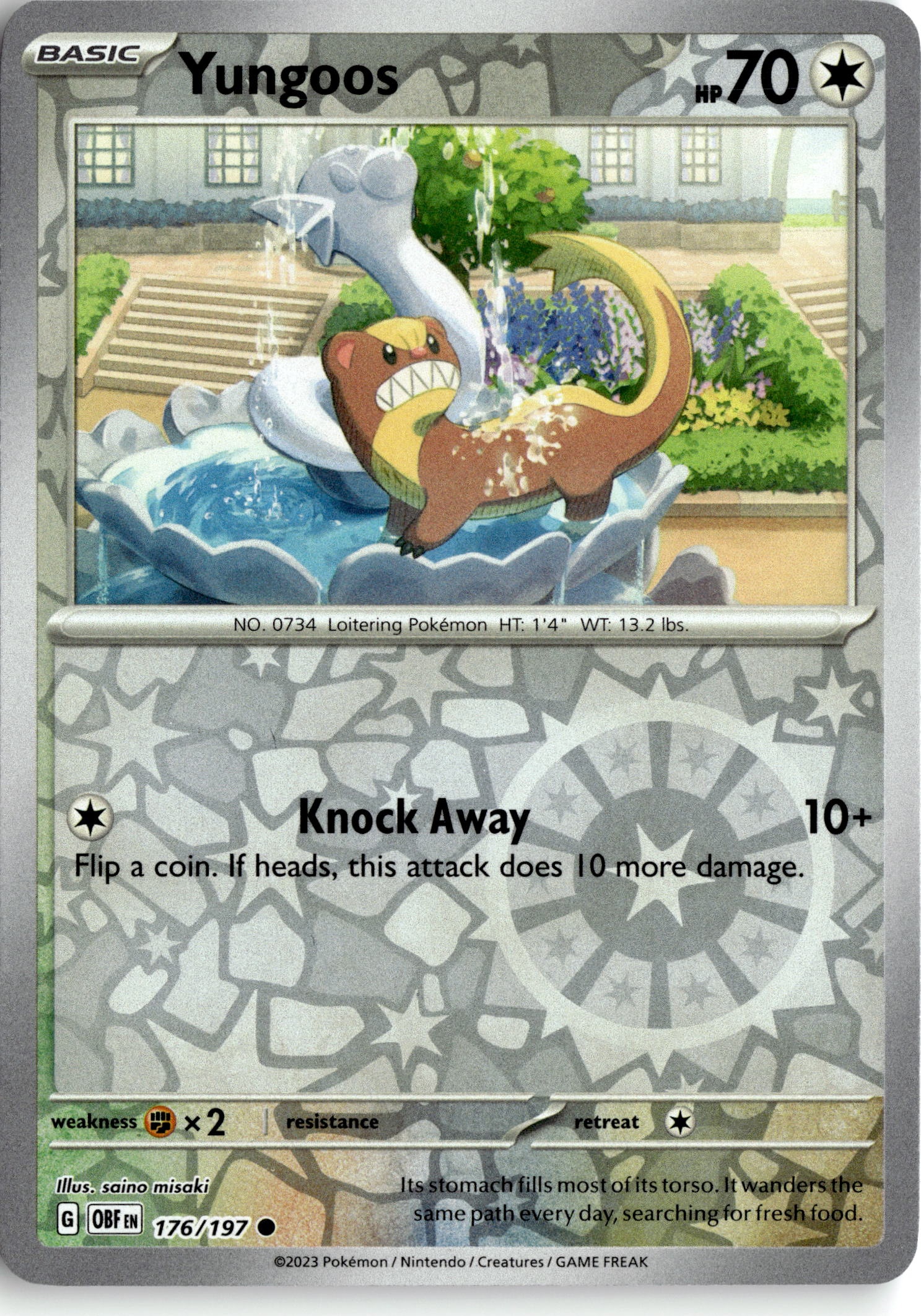 2023 Pokemon Obf En Yungoos graded slab