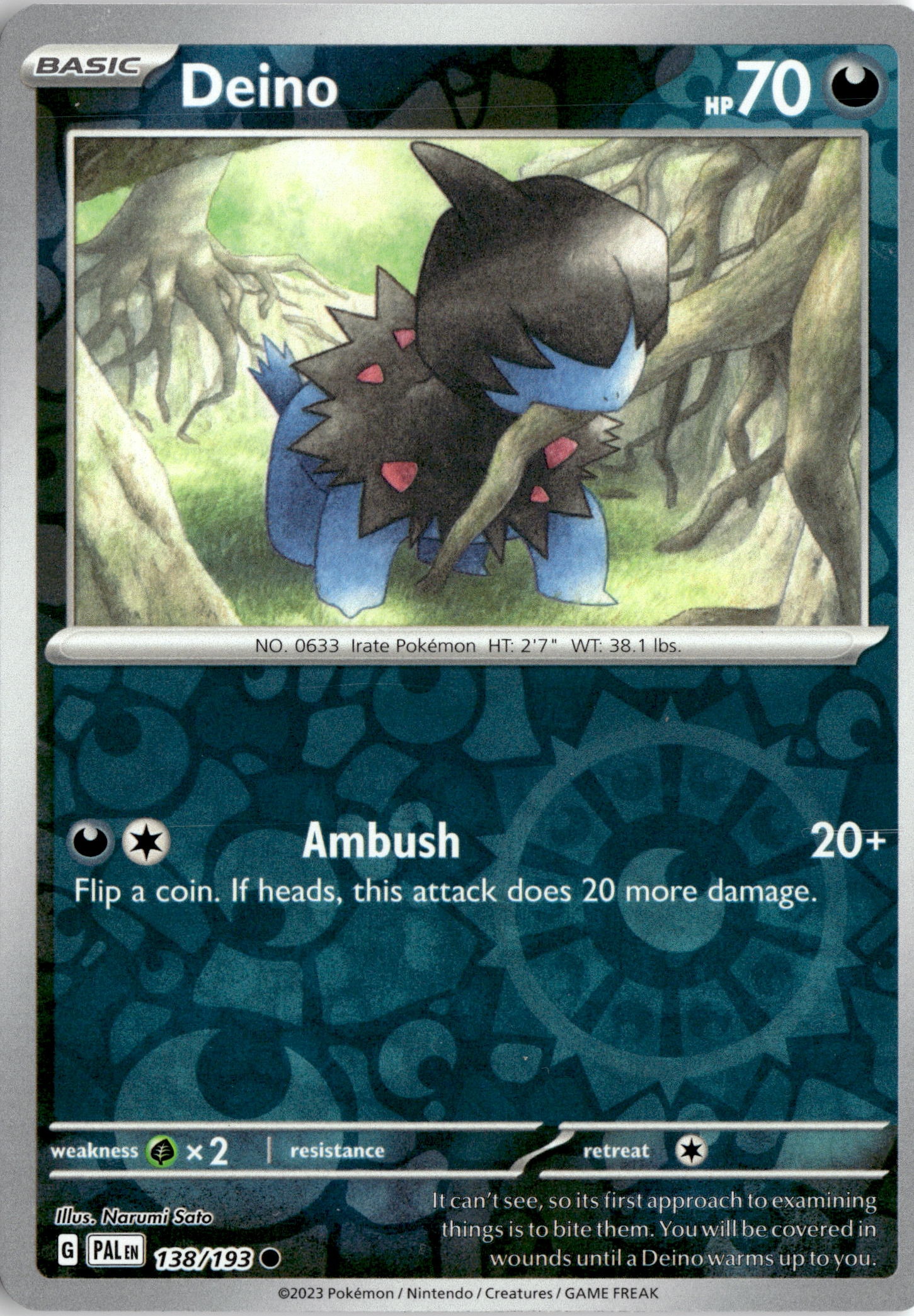 2023 Pokemon Pal En Deino graded slab