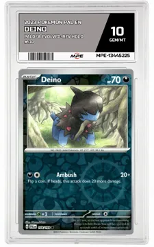 2023 POKEMON PAL EN Paldea Evolved-REV HOLO #138 Deino MPE 10 GEM/MT — graded card up for auction