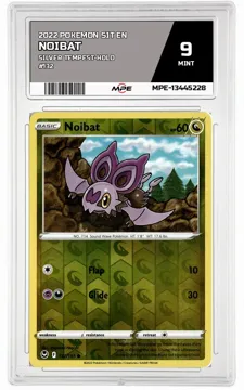 2022 POKEMON SIT EN Silver Tempest-HOLO #132 Noibat MPE 9 MINT — graded card up for auction