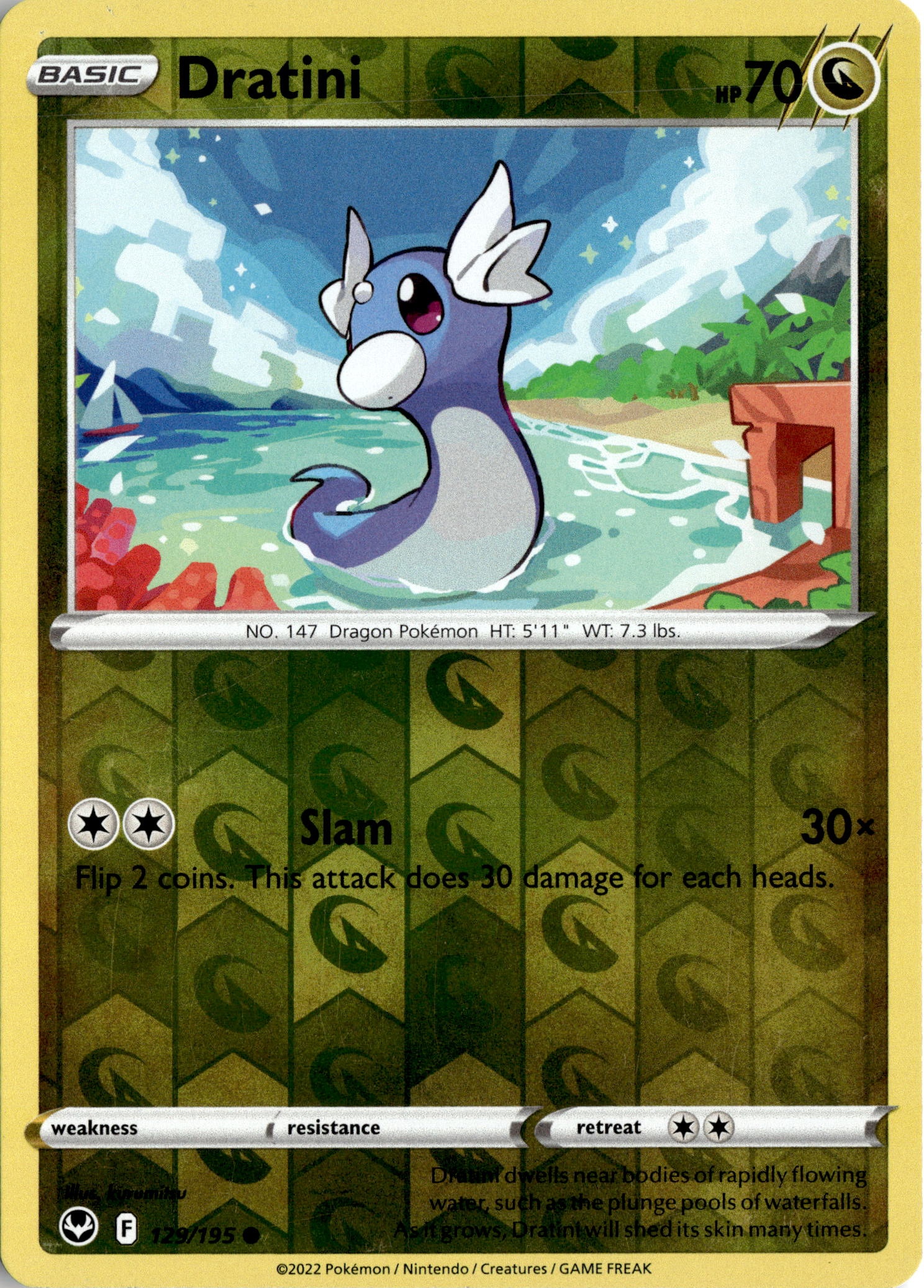 2022 Pokemon Sit En Dratini graded slab