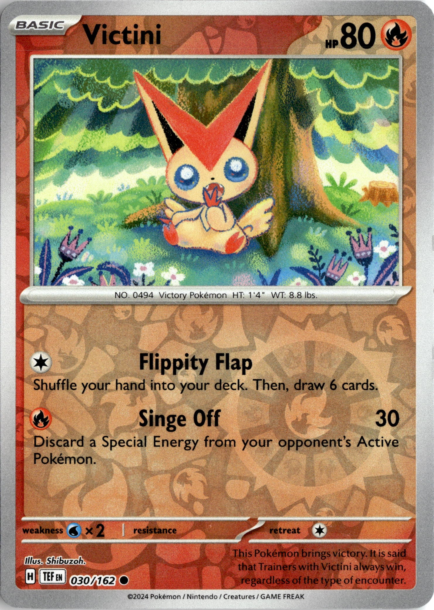 2024 Pokemon Tef En Victini graded slab