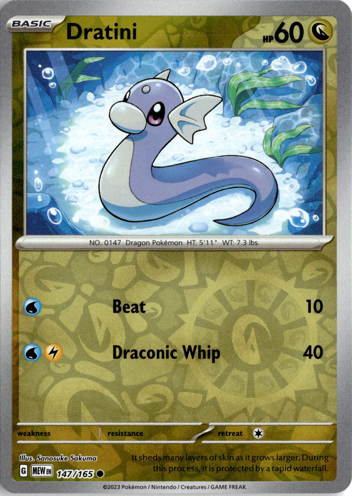 2023 Pokemon Mew En Dratini graded slab