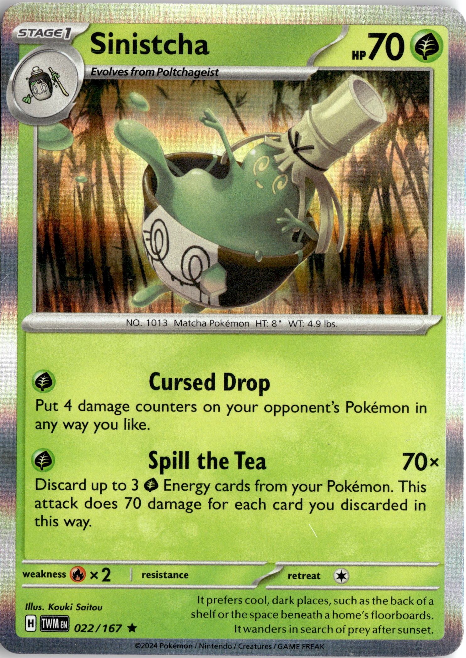 2024 Pokemon Twm En Sinistcha graded slab