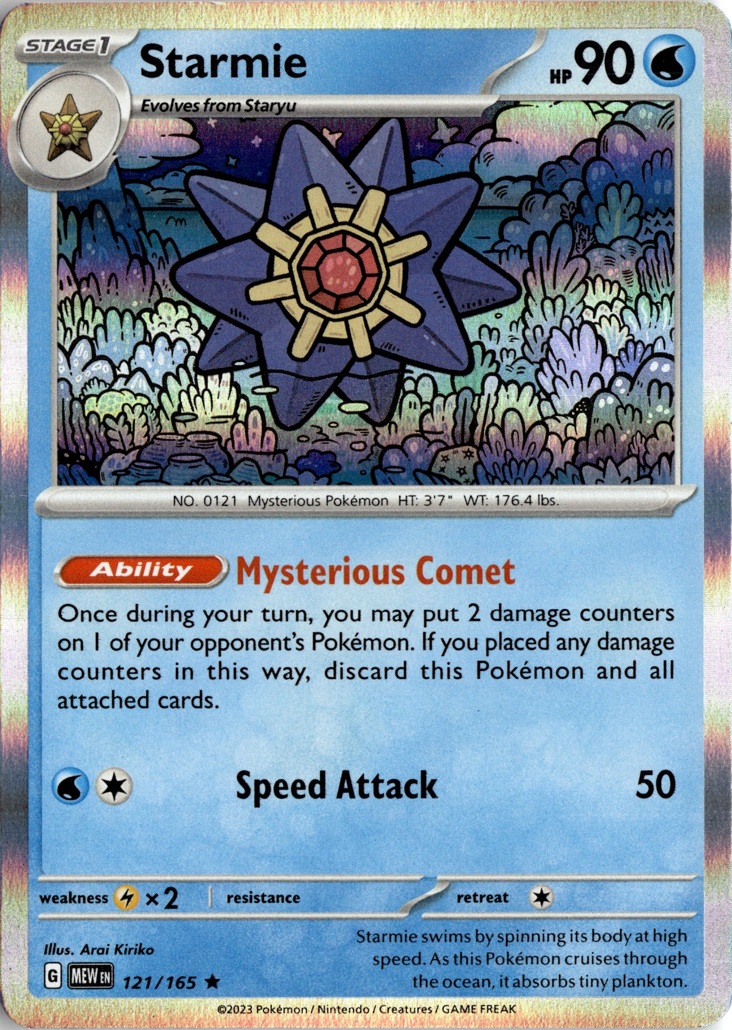 2023 Pokemon Mew En Starmie graded slab