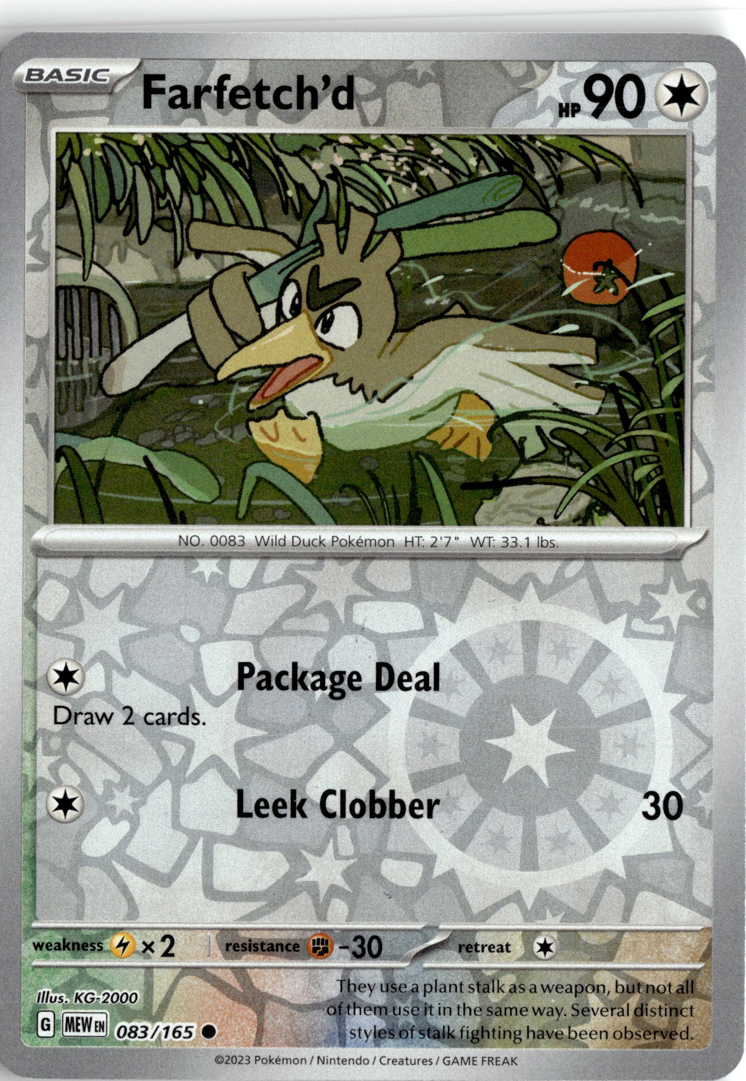 2023 Pokemon Mew En Farfetch'd graded slab