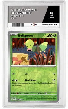 2023 POKEMON MEW EN 151-REV HOLO #069 Bellsprout MPE 9 MINT — graded card up for auction