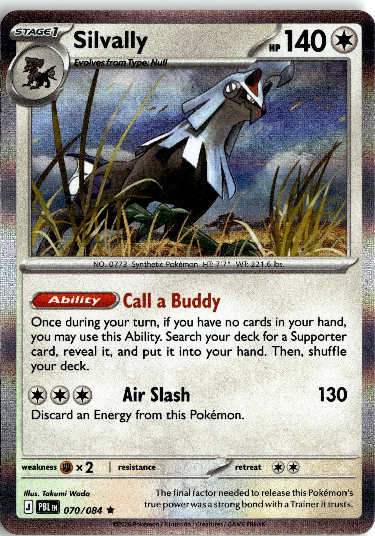2026 Pokemon Pbl En Silvally graded slab
