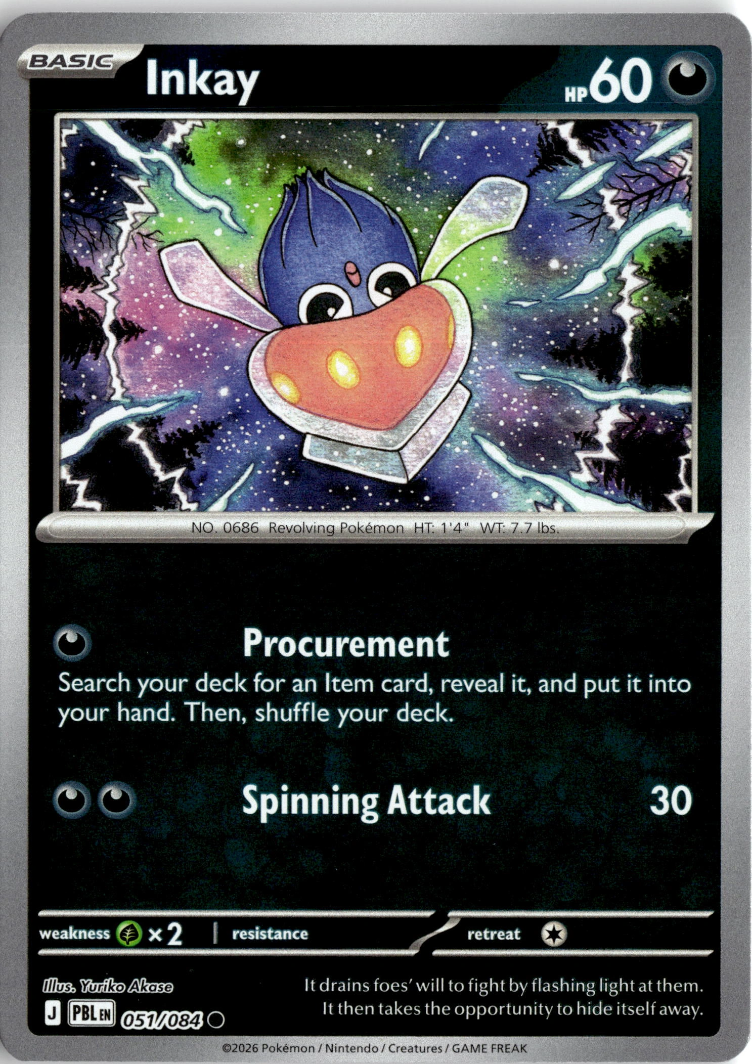 2026 Pokemon Pbl En Inkay graded slab
