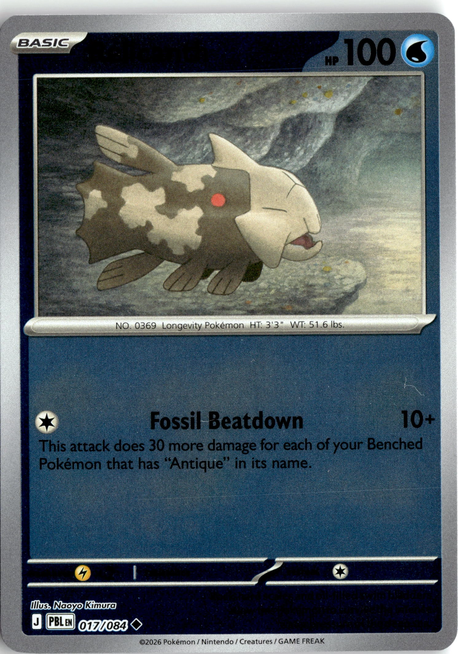 2026 Pokemon Pbl En Relicanth graded slab