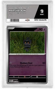 2026 POKEMON PBL EN Pitch Black-REV HOLO #040 MARSHADOW MPE 9 MINT — graded card up for auction