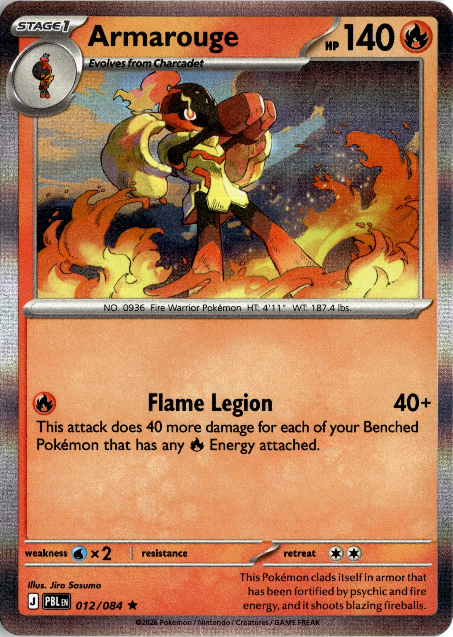 2026 Pokemon Pbl En Armarouge graded slab