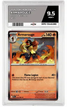 2026 POKEMON PBL EN Pitch Black-HOLO #012 ARMAROUGE MPE 9.5 MINT+ — graded card up for auction