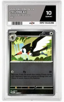 2026 POKEMON PBL EN Pitch Black-REV HOLO #067 Trumbeak MPE 10 GEM/MT — graded card up for auction