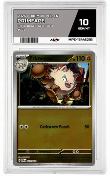 2026 POKEMON PBL EN Pitch Black-REV HOLO #043 Primeape MPE 10 GEM/MT — graded card up for auction