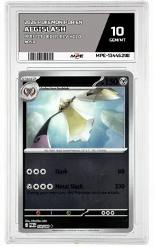 2026 POKEMON POR EN Perfect Order-REV HOLO #058 Aegislash MPE 10 GEM/MT — graded card up for auction