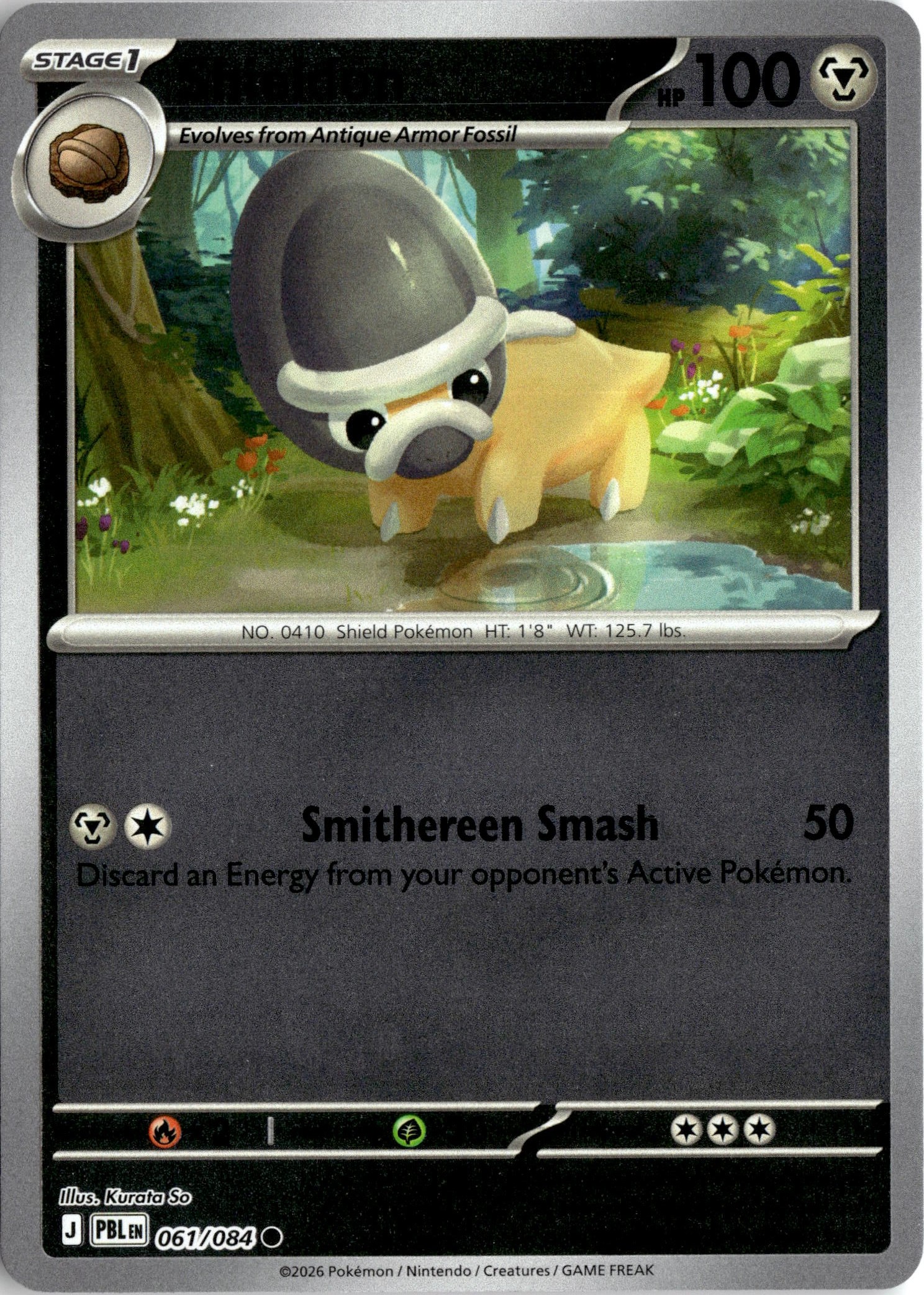 2026 Pokemon Pbl En Shieldon graded slab