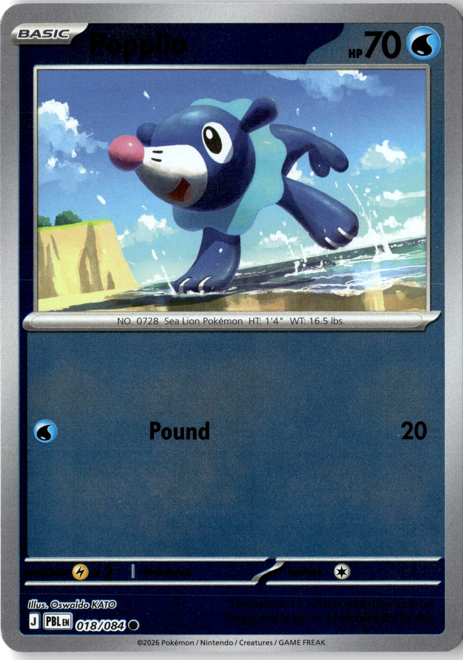 Popplio graded slab