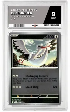 2026 POKEMON PBL EN Pitch Black-REV HOLO #071 Bombirdier MPE 9 MINT — graded card up for auction