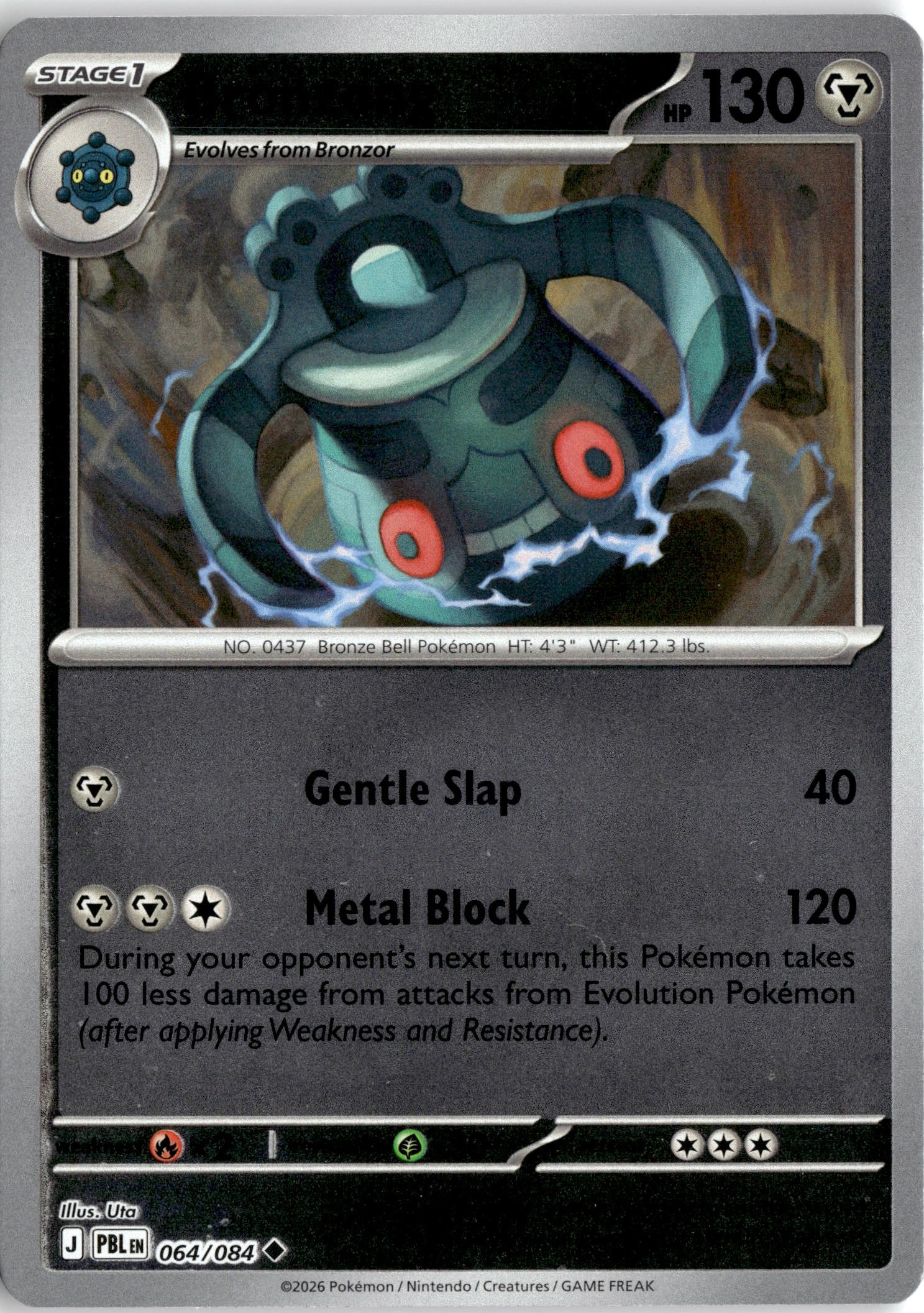 2026 Pokemon Pbl En Bronzong graded slab