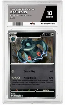 2026 POKEMON PBL EN Pitch Black-REV HOLO #064 BRONZONG MPE 10 GEM/MT — graded card up for auction