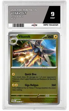 2026 POKEMON PBL EN Pitch Black #026 VIKAVOLT MPE 9 MINT — graded card up for auction