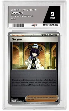2026 POKEMON PBL EN Pitch Black-REV HOLO #078 Gwynn MPE 9 MINT — graded card up for auction