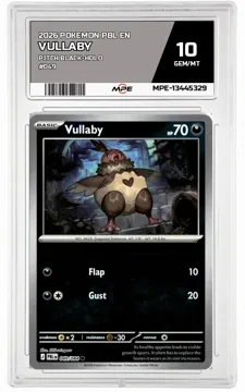 2026 POKEMON PBL EN Pitch Black-HOLO #049 Vullaby MPE 10 GEM/MT — graded card up for auction