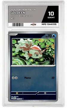 2026 POKEMON PBL EN Pitch Black-REV HOLO #013 Goldeen MPE 10 GEM/MT — graded card up for auction